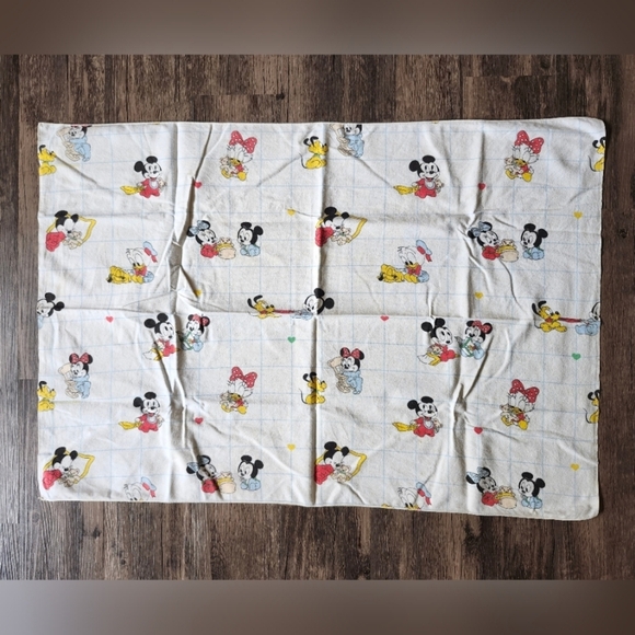 Vintage Disney Characters Baby Receiving Blanket - Picture 1 of 3